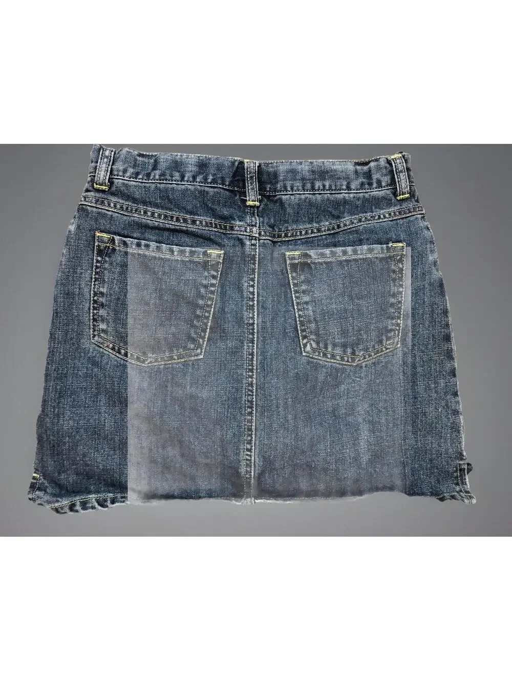 Gymboree Girls 12 Blue Denim Skort Embroidered Flower Piece Sign 5 Pocket